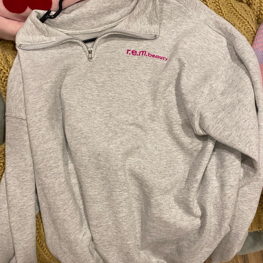 rem beauty half zip sweatshirt